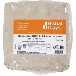 Stoneware klei, off-white, 5 kg/ 1 doos