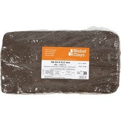 Klei met chamotte, donkerbruin, 10 kg/ 1 doos