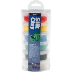 Silk Clay®, standaardkleuren, 6x14 gr/ 1 doos