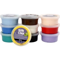Silk Clay®, Basic 1, diverse kleuren, 10x40 gr/ 1 doos