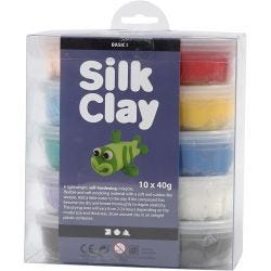Silk Clay®, Basic 1, diverse kleuren, 10x40 gr/ 1 doos