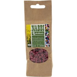 BioBeads van NABBI, afm 5x5 mm, gatgrootte 2,5 mm, medium, burgundy, 1000 stuk/ 1 doos