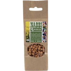 BioBeads van NABBI, afm 5x5 mm, gatgrootte 2,5 mm, medium, caramel, 1000 stuk/ 1 doos