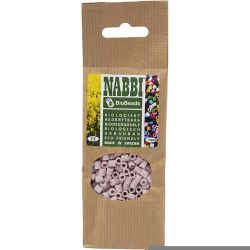 BioBeads van NABBI, afm 5x5 mm, gatgrootte 2,5 mm, medium, lichtrood, 1000 stuk/ 1 doos