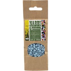 BioBeads van NABBI, afm 5x5 mm, gatgrootte 2.5 mm, medium, lichtblauw, 1000 stuk/ 1 doos