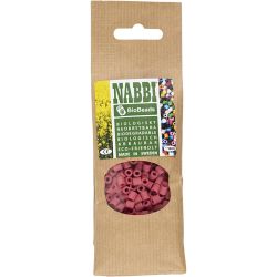 BioBeads van NABBI, afm 5x5 mm, gatgrootte 2.5 mm, medium, rood, 1000 stuk/ 1 doos