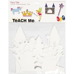 Sprookje, H: 13,5-27,5 cm, B: 9,5-25 cm, 230 gr, wit, 16 stuk/ 1 doos