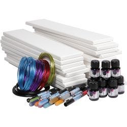 Lange canvassen met aquarel