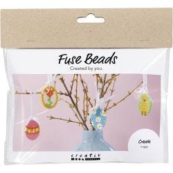 Mini Hobbyset Strijkkralen, Hangende eierdecoraties, diverse kleuren, 1 doos