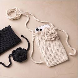 Mini Hobbyset Haken, Tas met roos, 1 doos