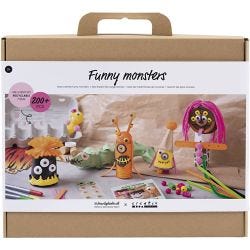 Maxi Creatieve Box Grappige Monsters, diverse kleuren, 1 doos