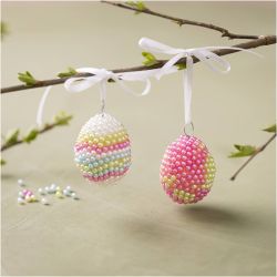 Mini Hobbyset Boetseren, Ei met kraaltjes, pastelkleuren, 1 doos