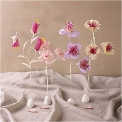 Hobbyset Crêpepapier, Bloem, pastelkleuren, 1 doos