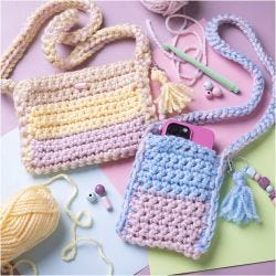 Starter Hobbyset Haken, Tassen, diverse kleuren, 1 doos