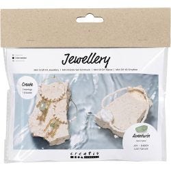 Mini Hobbyset Sieraden, Aventurijn mix armband en oorbellen, 1 doos