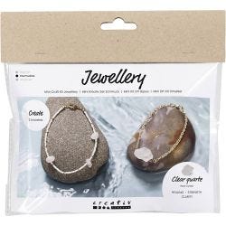 Mini Hobbyset Sieraden, Armband met bergkristal, 1 doos