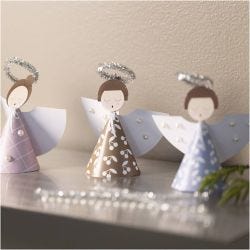 Mini Hobbyset Decoraties van Papier, Engelen, diverse kleuren, 1 doos