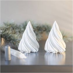 Mini Hobbyset Hars Gieten, Kerstbomen, wit, 1 doos