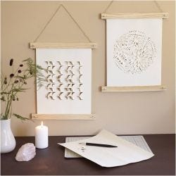 Hobbyset Papierkunst, Papieren hangers, off white, 1 doos