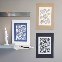 Hobbyset Papierkunst, Afbeeldingen om op te hangen, off white, 1 doos