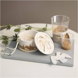 Hobbyset Hars Gieten, Pot met deksel, beige, off white, 1 doos