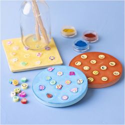 Hobbyset Gieten, Tegels, blauw, rood, geel, 1 doos