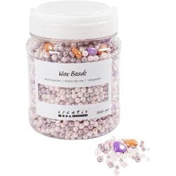 Waskralen, gatgrootte 1,3-2,5 mm, pastel orange, lichtroze, lichtpaars, parelmoer, 425 gr, 700ml/ 1 Doosje
