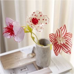 Mini hobbyset crêpepapier, Bloemen, pastelkleuren, 1 doos