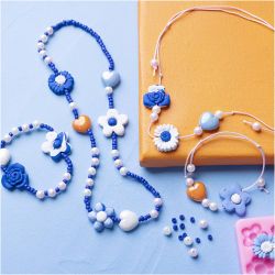 Mini Hobbyset Sieraden, Bloemen, diverse kleuren, 1 doos
