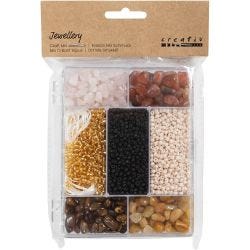 Creatieve Box Sieraden, Kristallen, afm 2,6-10 mm, gatgrootte 0,8-1,2 mm, diverse kleuren, 1 doos