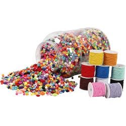 Emmer met Plastic Kralen &amp; Elastiek