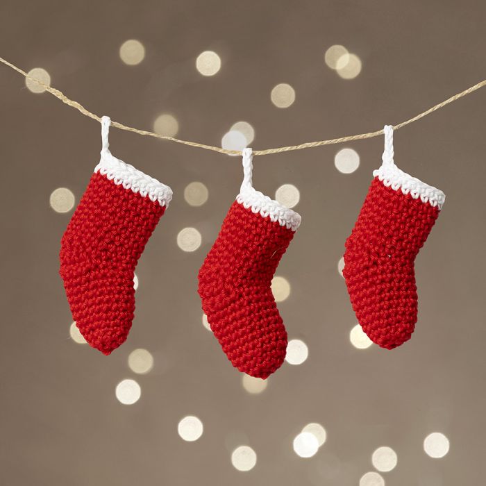 Gehaakte mini-kerstsok