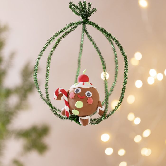 Kerstdecoratie met peperkoekpop van Silk Clay®