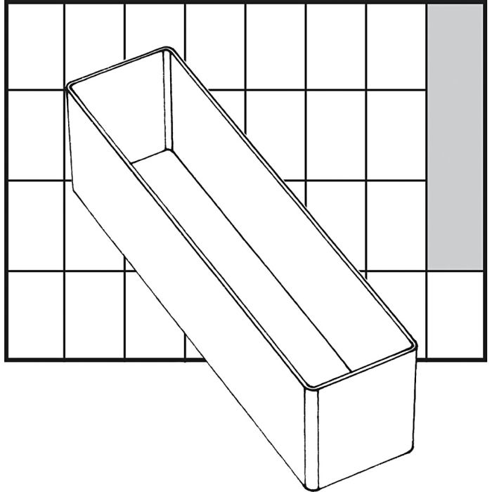 Inzet Box, afm A9-3, H: 47 mm, afm 163x39 mm, 1 stuk