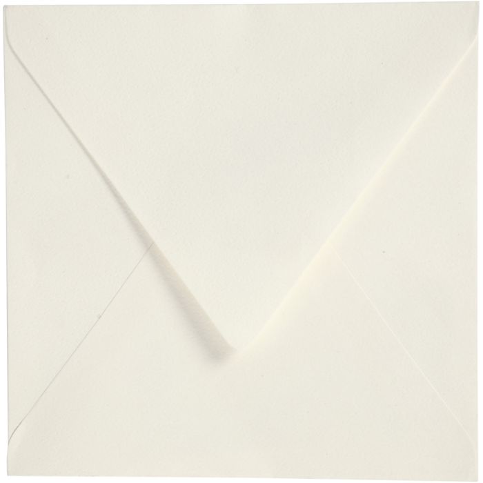 Enveloppen, afmeting envelop 16x16 cm, 120 gr, off-white, 50 stuk/ 1 doos