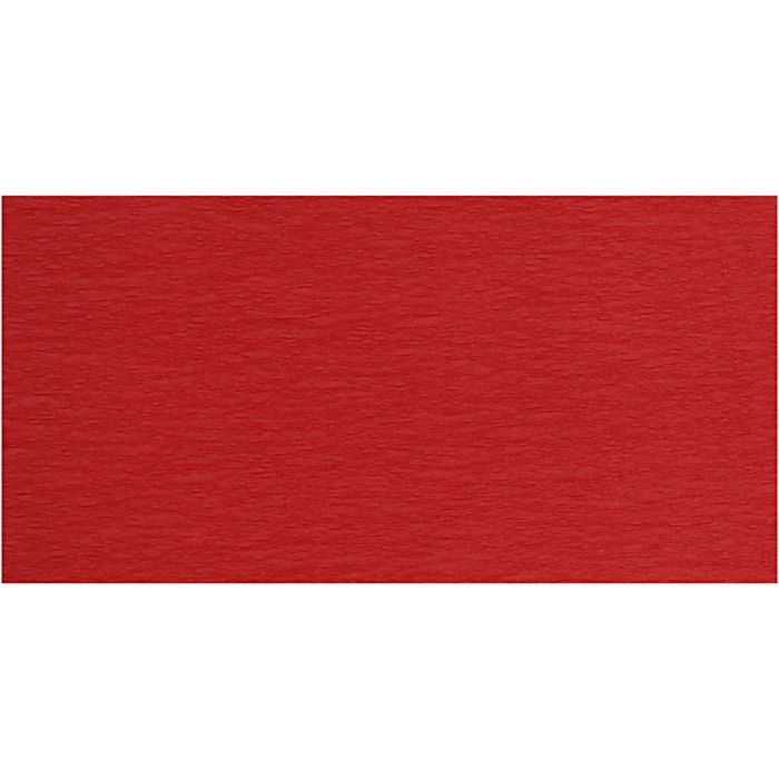 Crepepapier, vel 50x250 cm, 22 gr, rood, 10 vouw/ 1 doos