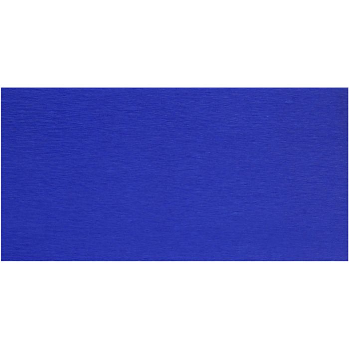 Crepepapier, vel 50x250 cm, 22 gr, blauw, 10 vouw/ 1 doos