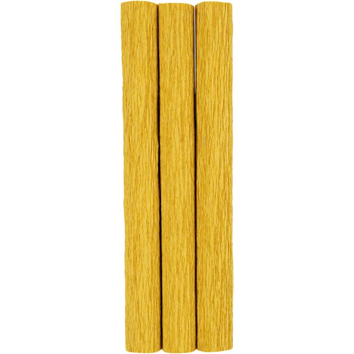 Crêpepapier, vel 25x60 cm, Crêpe-verhouding: 180%, 105 gr, curry, 3 vel/ 1 doos