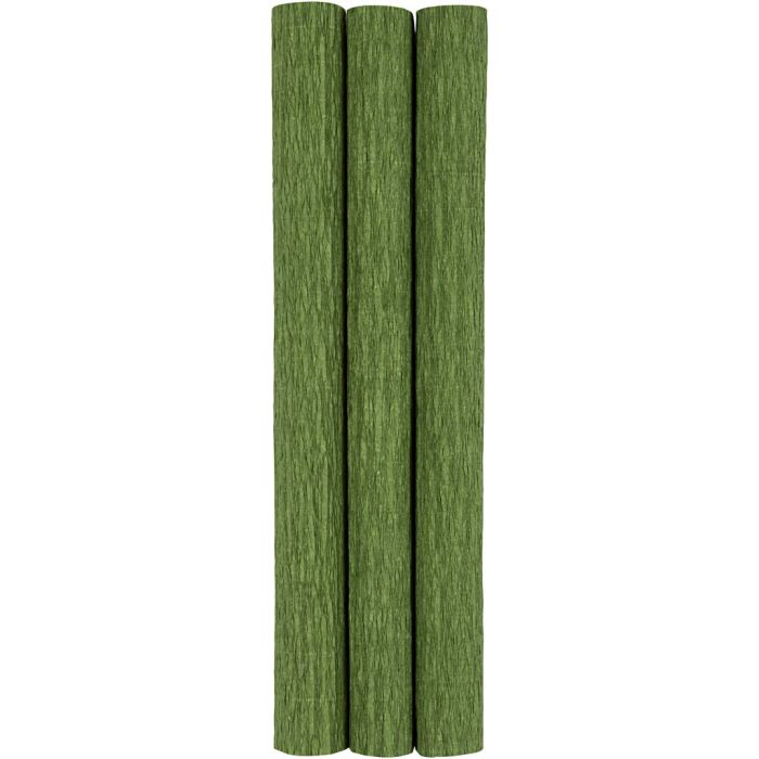 Crêpepapier, vel 25x60 cm, Crêpe-verhouding: 180%, 105 gr, lime groen, 3 vel/ 1 doos