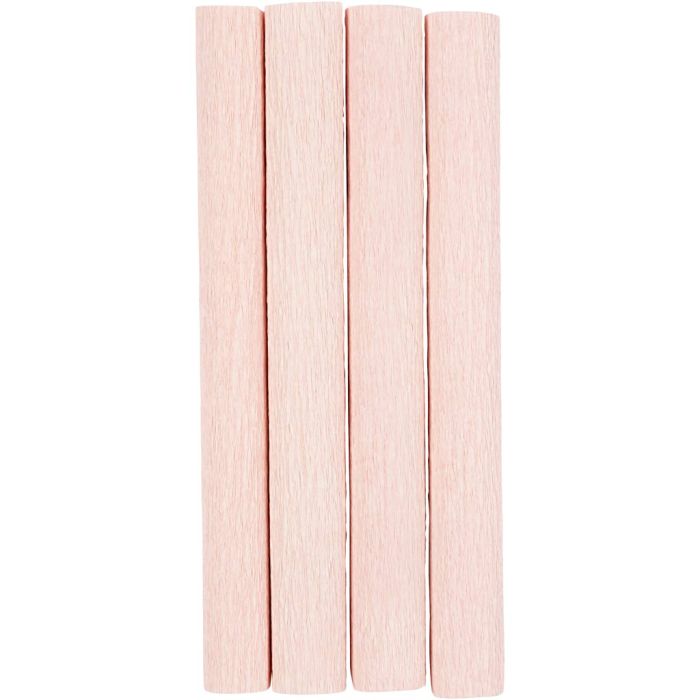 Crêpepapier, vel 25x60 cm, Crêpe-verhouding: 180%, 105 gr, lichtroze, 4 vel/ 1 doos