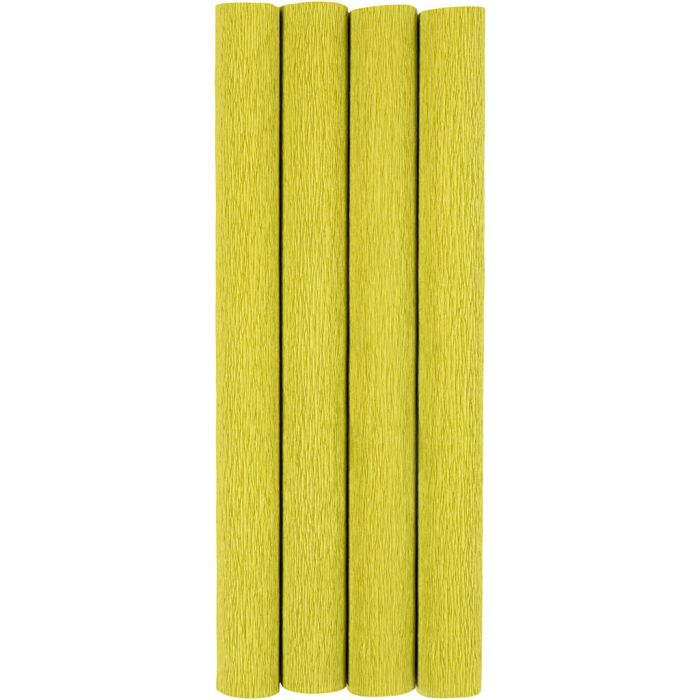 Crêpepapier, vel 25x60 cm, Crêpe-verhouding: 180%, 105 gr, lichtgroen, 4 vel/ 1 doos
