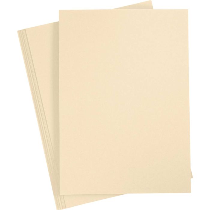 Karton, A4, 180 gr, licht beige, 25 vel/ 1 doos