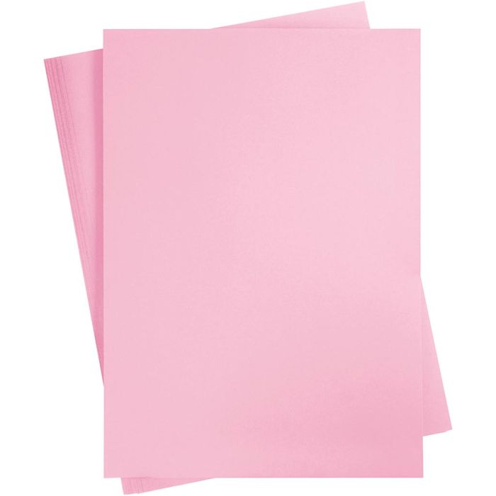 Karton, A2, vel 420x594 mm, 180 gr, lichtroze, 10 vel/ 1 doos