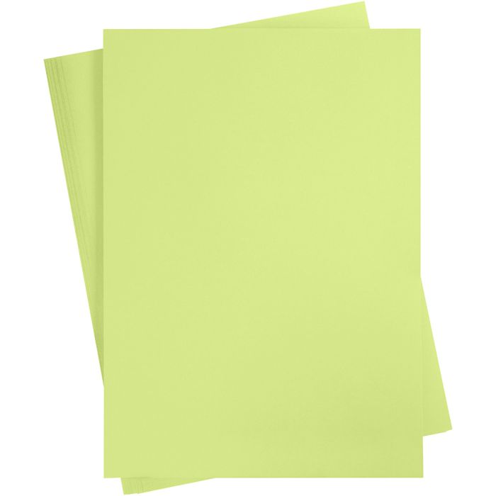 Karton, A2, vel 420x594 mm, 180 gr, lichtgroen, 10 vel/ 1 doos