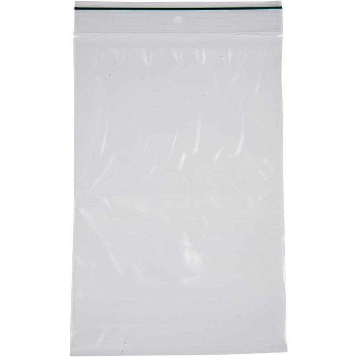 Zip Lock zakjes, afm 12x18 cm, dikte 0,05 mm, 100 stuk/ 1 doos