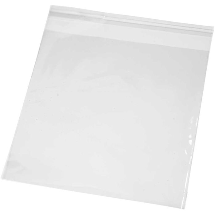 Cellofaan Zakjes, H: 16 cm, B: 16 cm, dikte 25 my, 20 stuk/ 1 doos