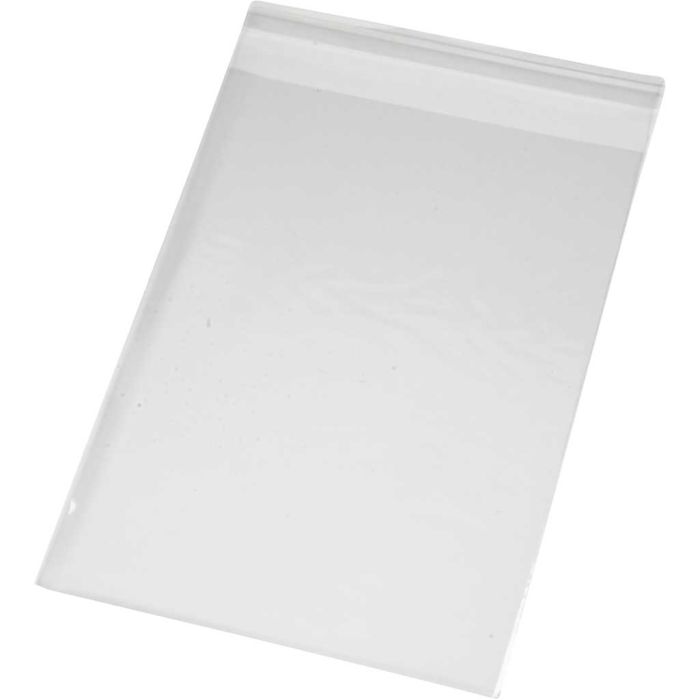 Cellofaan Zakjes, H: 17,3 cm, B: 12,3 cm, dikte 25 my, 200 stuk/ 1 doos