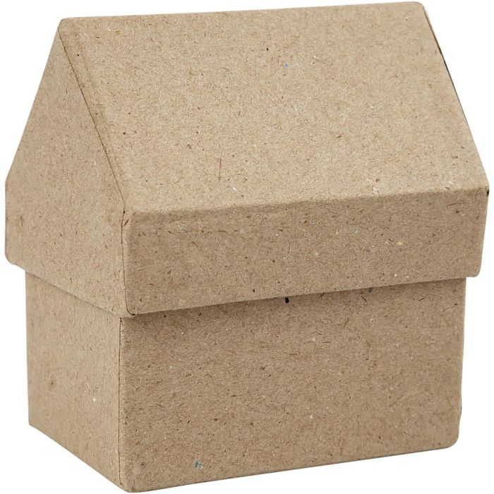 Huizen, H: 10,5 cm, afm 6x8,5 cm, 4 stuk/ 1 doos