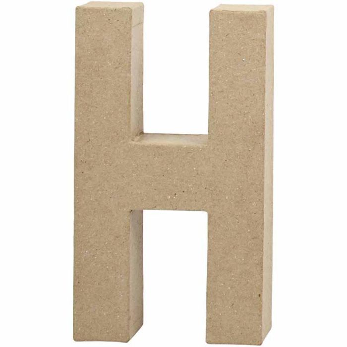 Letter, H, H: 20,2 cm, B: 11,2 cm, dikte 2,5 cm, 1 stuk