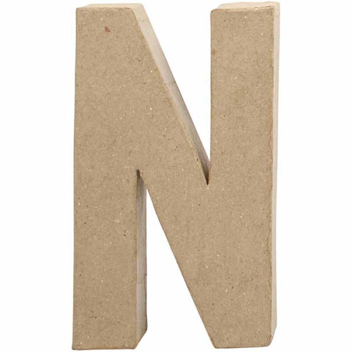 Letter, N, H: 20,2 cm, B: 11,5 cm, dikte 2,5 cm, 1 stuk